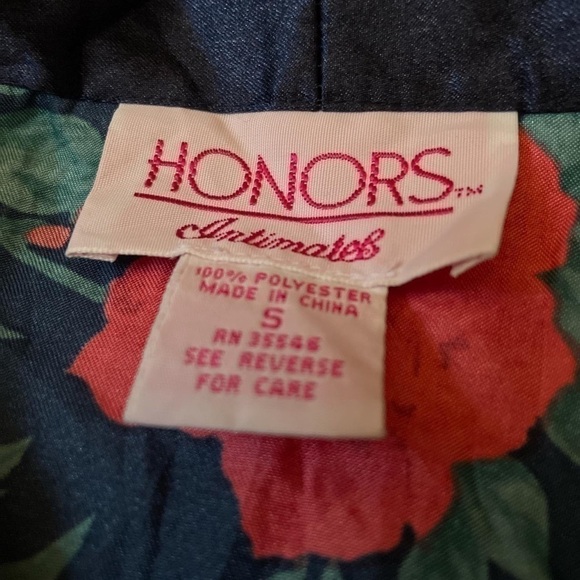 Rose Printed Silky Lingerie Button Down - Picture 4 of 4